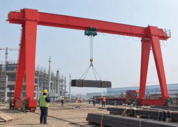 MH single girder electric hoist gantry crane used for construction site lifting MH single girder electric hoist gantry crane used for construction site lifting